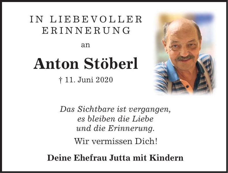 Traueranzeige Anton Stöberl