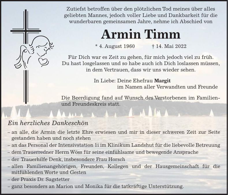 Traueranzeige Armin Timm