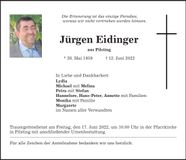 Traueranzeige Jürgen Eidinger