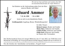 Traueranzeige Eduard Ammer