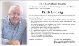 Traueranzeige Erich Ludwig