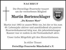 Traueranzeige Martin Bortenschlager
