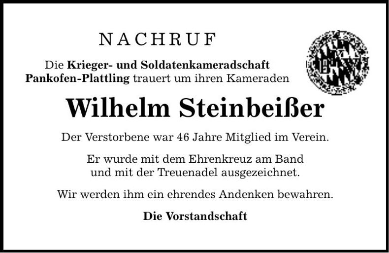 Traueranzeige Josef Biermeier