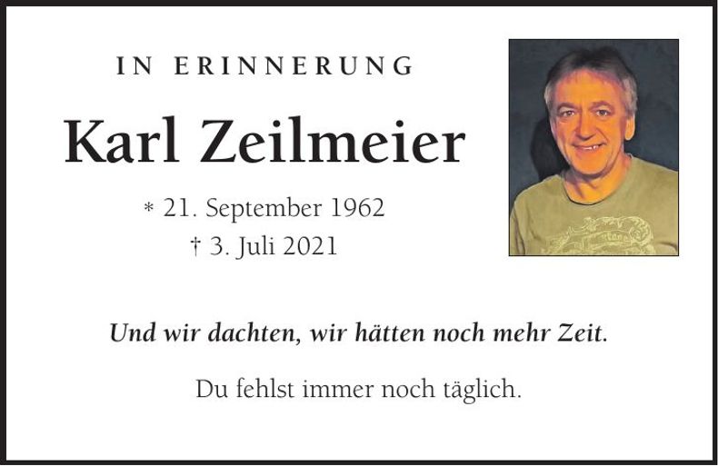 Traueranzeige Karl Zeilmeier