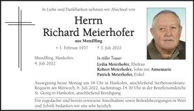 Traueranzeige Richard Mayerhofer