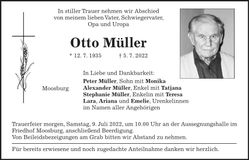 Traueranzeige Otto Müller