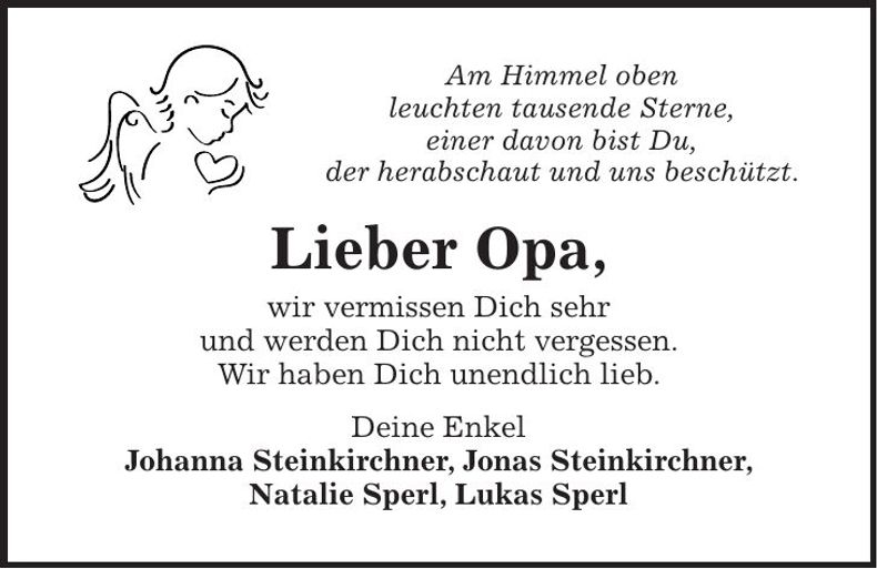 Traueranzeige Alfred Czernohorsky