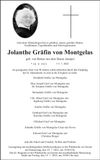 Traueranzeige Jolanthe Gräfin von Montgelas