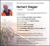 Traueranzeige Herbert Stiegler