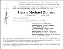 Traueranzeige Michael Zollner