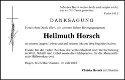 Traueranzeige Hellmuth Horsch