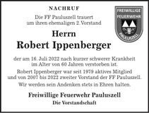 Traueranzeige Robert Ippenberger