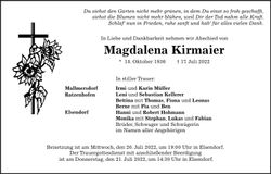 Traueranzeige Magdalena Kiermaier