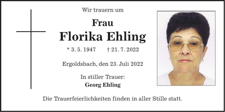 Traueranzeige Florika Ehling