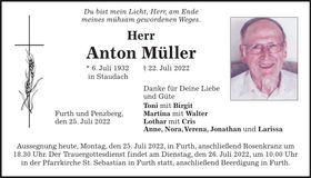 Traueranzeige Anton Müller