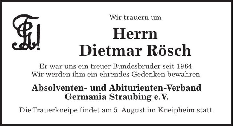 Traueranzeige Alfons Billinger