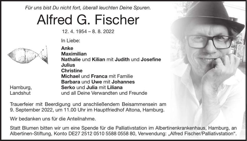Traueranzeige Alfred Fischer