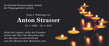 Traueranzeige Anton Strasser