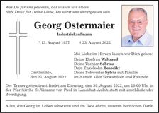 Traueranzeige Georg Ostermaier