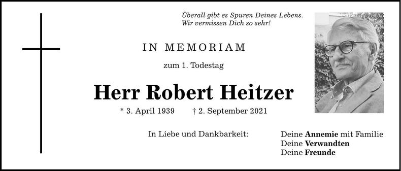 Traueranzeige Robert Heitzer