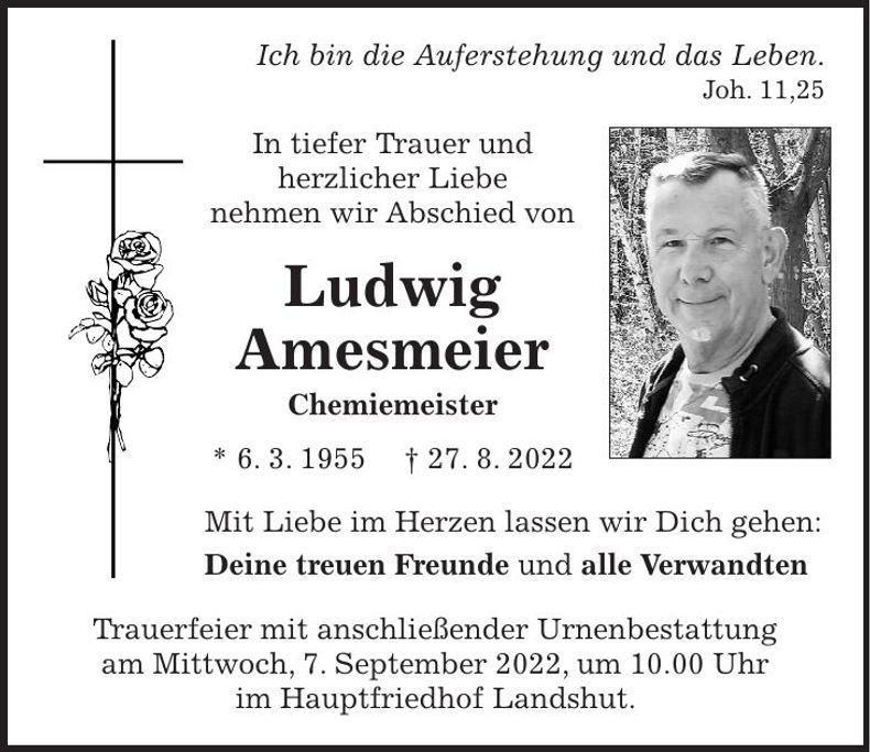 Traueranzeige Ludwig Amesmeier