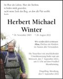 Traueranzeige Herbert Michael Winter
