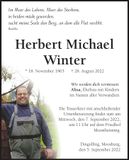 Traueranzeige Herbert Michael Winter