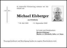 Traueranzeige Michael Elsberger