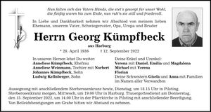 Traueranzeige Georg Kümpfbeck