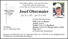 Traueranzeige Josef Obermaier