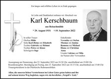 Traueranzeige Kerschbaum Karl