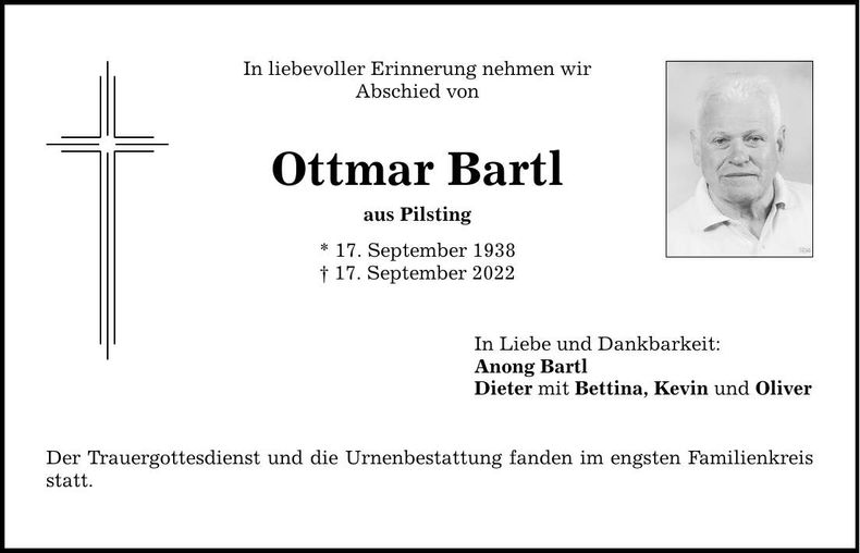 Traueranzeige Anton Unkelhäusser