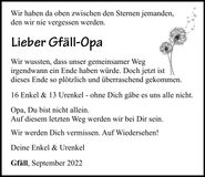 Traueranzeige Karl Groß