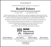 Traueranzeige Rudolf Fahrer