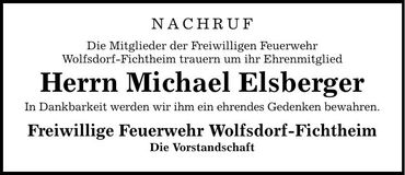 Traueranzeige Michael Elsberger
