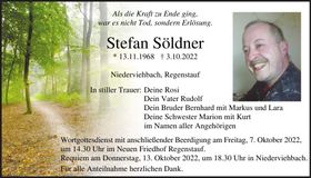 Traueranzeige Stefan Söldner