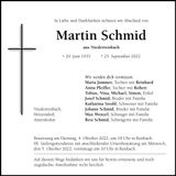 Traueranzeige Martin Schmid