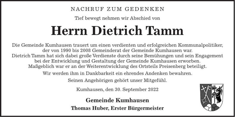 Traueranzeige Jakob Gramiller