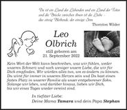 Traueranzeige Leo Olbrich