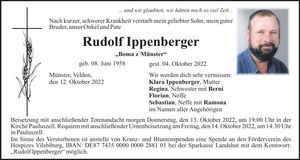 Traueranzeige Rudolf Ippenberger