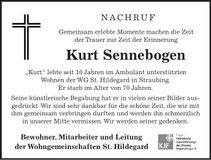 Traueranzeige Kurt Sennebogen