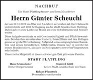 Traueranzeige Günter Scheuchl