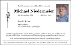 Traueranzeige Michael Niedermeier