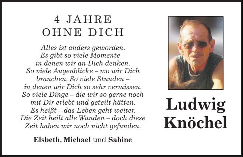 Traueranzeige Ludwig Knöchel