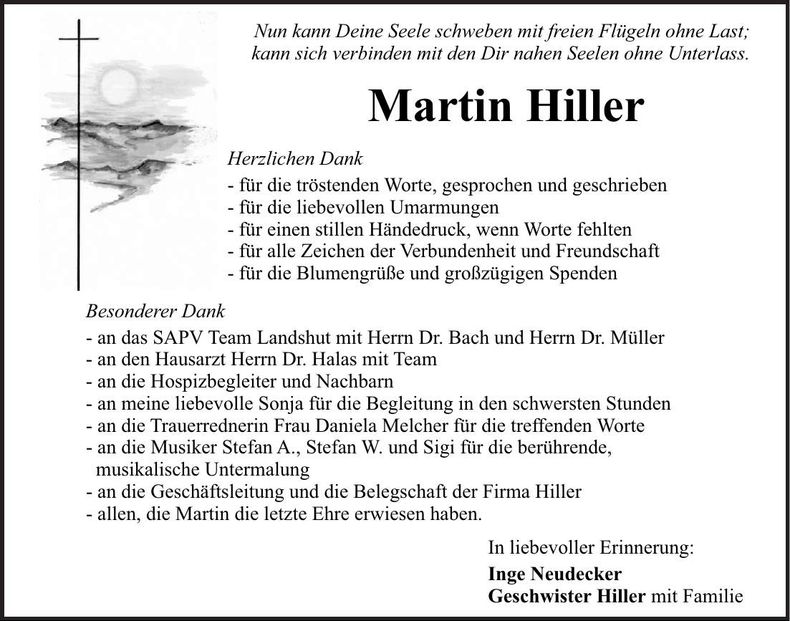 Traueranzeige Martin Hiller