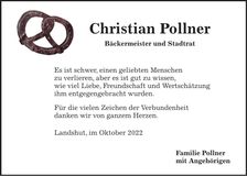 Traueranzeige Christian Pollner