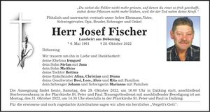 Traueranzeige Josef Fischer