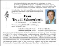Traueranzeige Traudl Schmerbeck