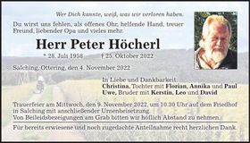 Traueranzeige Peter Höcherl