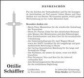 Traueranzeige Ottilie Schäffler